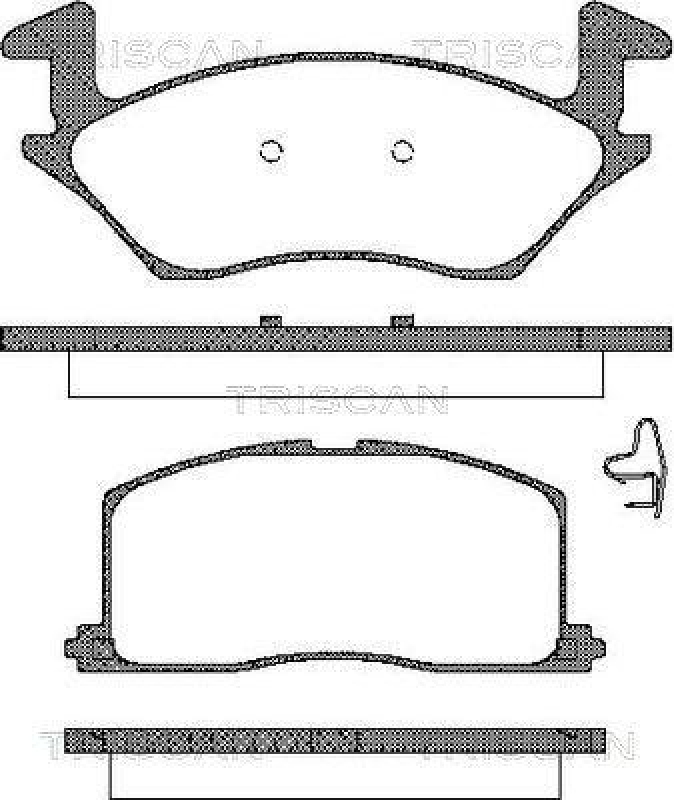 TRISCAN 8110 13966 Bremsbelag Vorne für Toyota Starlet Ep80