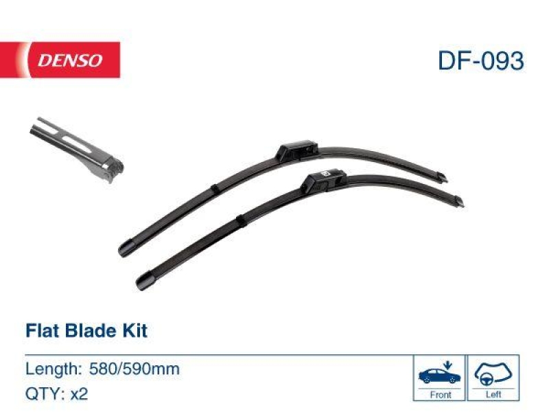 DENSO DF-093 Wischer Flat Blade KIT AUDI A8 (4E2, 4E8) 3.0 TDI quattro (03-10)