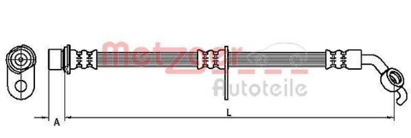 METZGER 4110098 Bremsschlauch für TOYOTA VA links