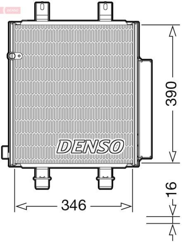 DENSO DCN35004 Kondensator DAIHATSU CUORE VII (L275_, L285_, L276_) 1.0 (07- )