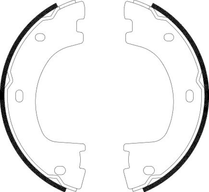 HELLA 8DA 355 050-071 Bremsbackensatz für VW/MB