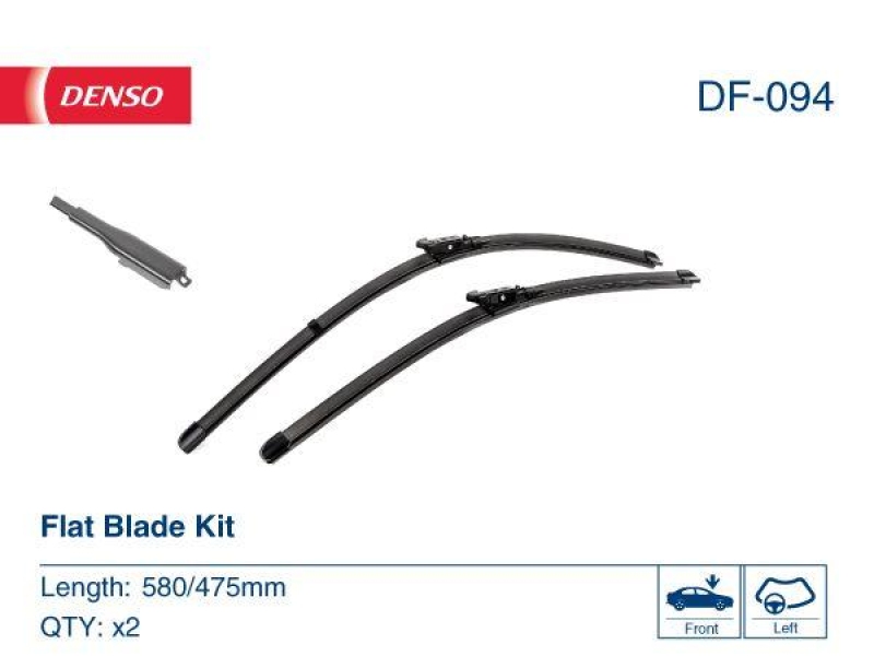 DENSO DF-094 Wischer Flat Blade KIT JAGUAR XF (X250) 3.0 D (09-15)