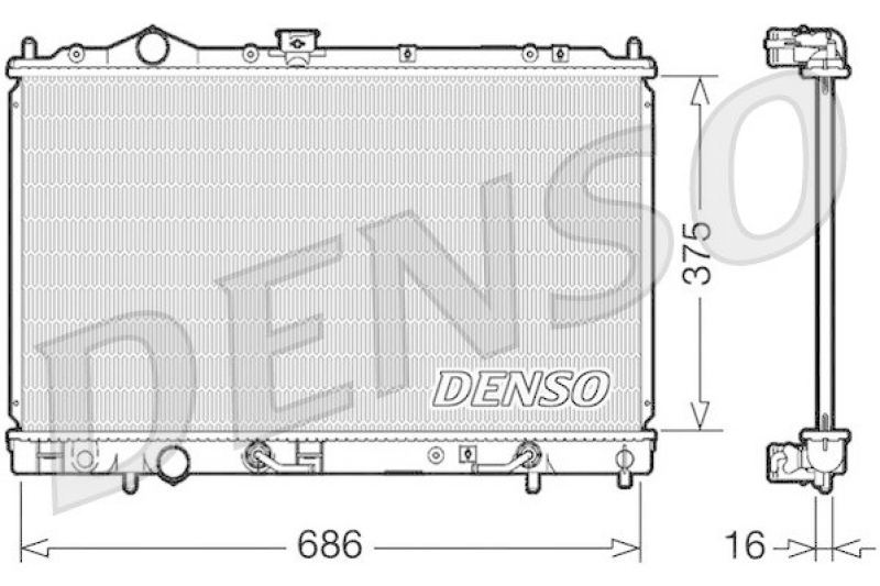 DENSO DRM45021 Kühler MITSUBISHI Lancer / Colt Aut. 08/95-08/00