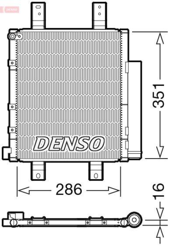 DENSO DCN35005 Kondensator DAIHATSU CUORE VI (L251, L250_, L260_) 1.0 (03-08)