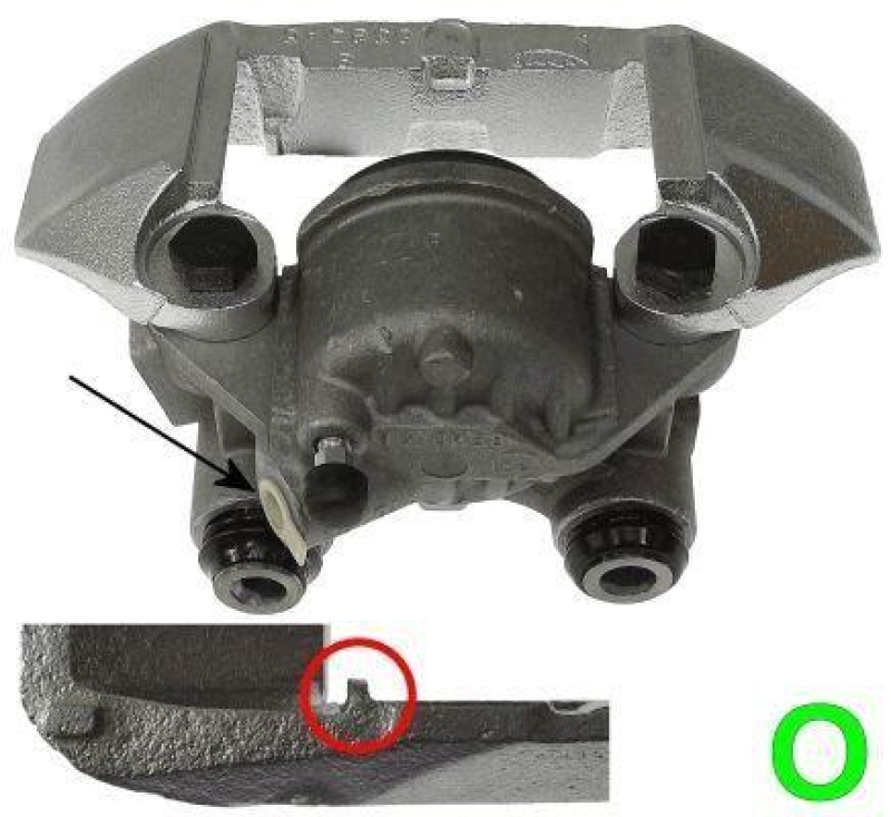 HELLA 8AC 355 387-631 Bremssattel für PEUGEOT