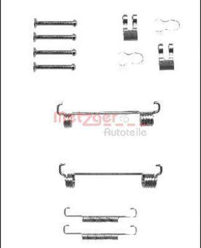 METZGER 105-0851 Zubehörsatz, Feststellbremsbacken für CITROEN/FIAT/PEUGEOT