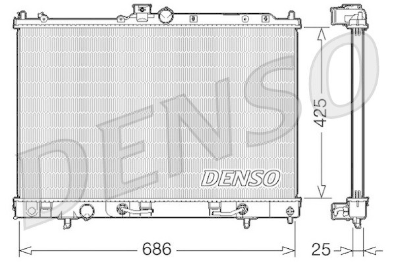 DENSO DRM45027 Kühler MITSUBISHI OUTLANDER I (CU_W) 2.0 4WD (CU2W) (2003 - 2006)