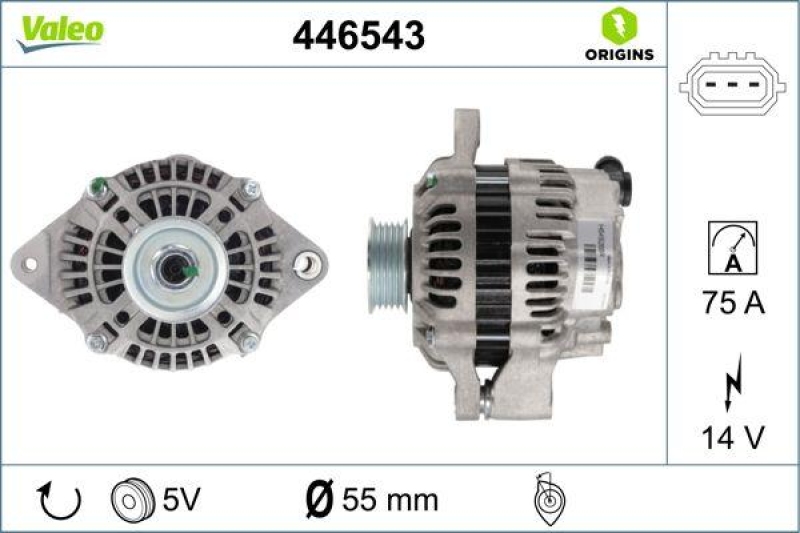 VALEO 446543 Generator Neu - ORIGINS