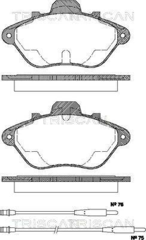 TRISCAN 8110 28940 Bremsbelag Vorne für Peugeot 605