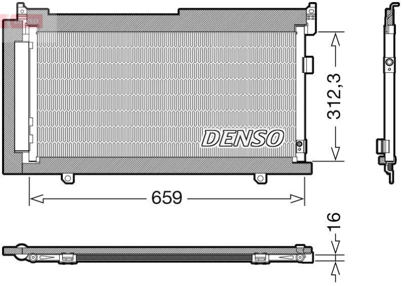 DENSO DCN36006 Kondensator A/C SUBARU FORESTER (SJ_) (13-)