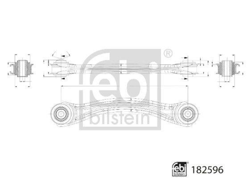 FEBI BILSTEIN 182596 Querlenker mit Lagern für Mercedes-Benz