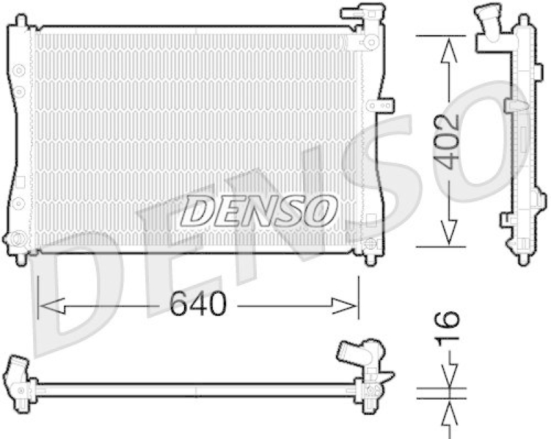 DENSO DRM45033 Kühler MITSUBISHI COLT VI (Z3_A, Z2_A) 1.5 CZT (2005 - 2012)