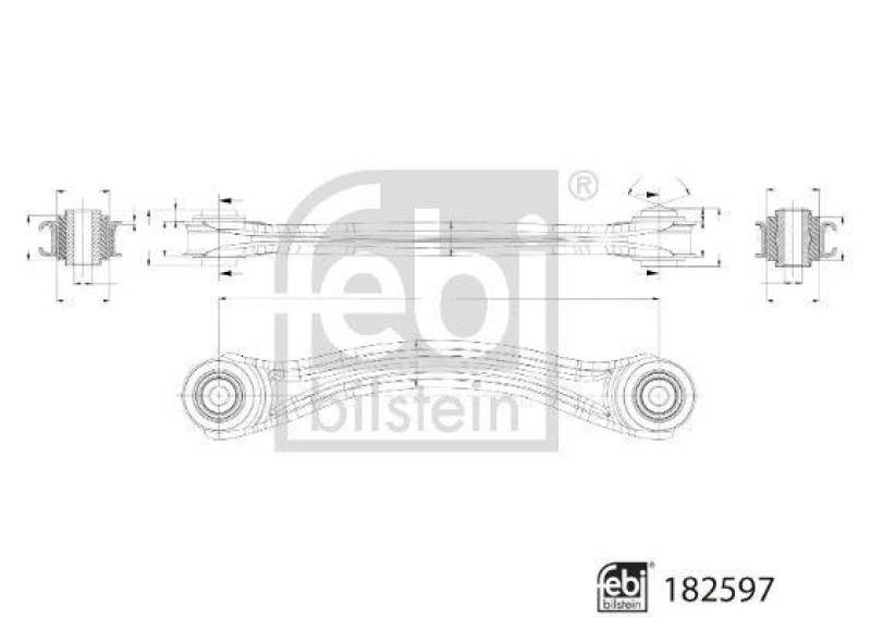 FEBI BILSTEIN 182597 Querlenker mit Lagern für Mercedes-Benz