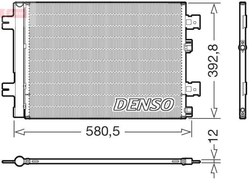 DENSO DCN37005 Kondensator A/C DACIA SANDERO I (Stepway) 1.2 16V (08-)