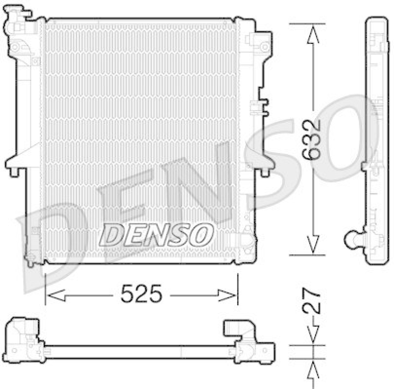 DENSO DRM45034 Kühler MITSUBISHI L 200 (KB_T, KA_T) 2.5 DI-D 4WD (KB4T) (2005 - )