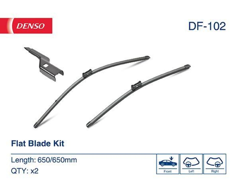 DENSO DF-102 Wischer Flat Blade Kit Diverse Hersteller