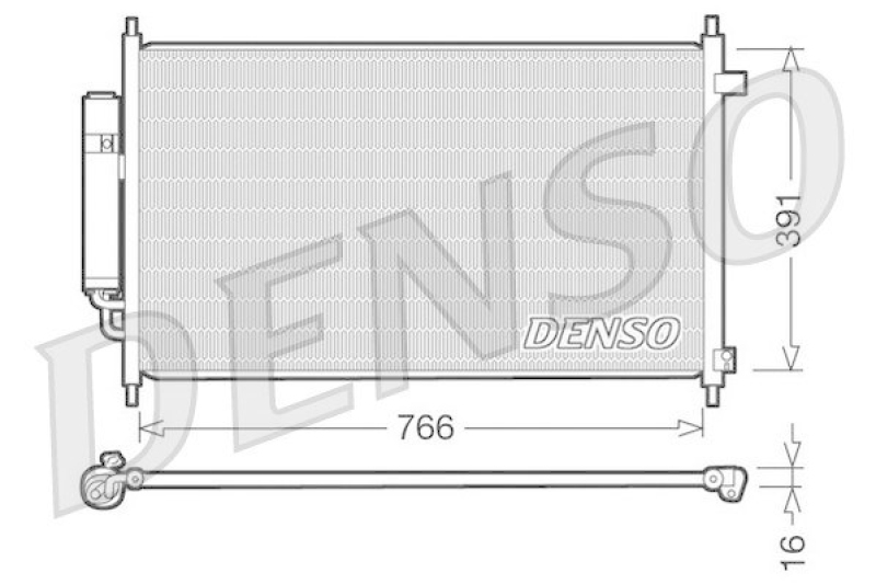 DENSO DCN40004 Kondensator A/C HONDA FR-V (BE) 1.7 (2004 - )