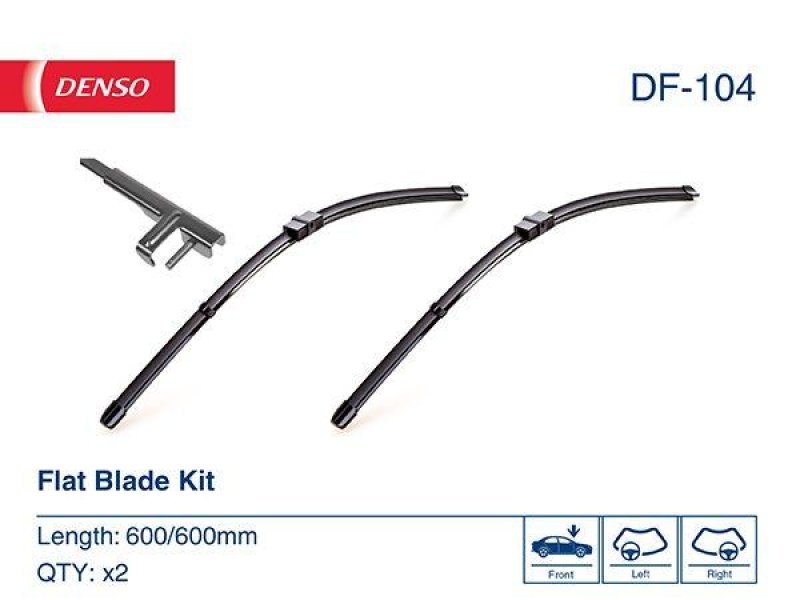 DENSO DF-104 Wischer Flat Blade Kit MERCEDES-BENZ C-CLASS T-Model (S204) C 220 CDI 2.2 (09-14)