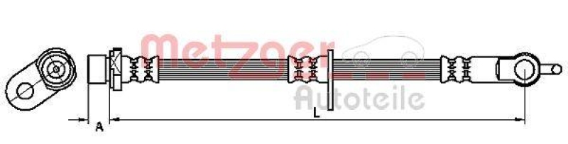 METZGER 4110115 Bremsschlauch für CITROEN VA links