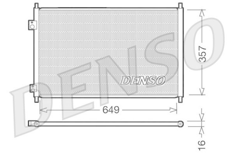 DENSO DCN40008 Kondensator A/C HONDA CIVIC VII Hatchback (EU, EP, EV) 1.4 iS (EP1) (2001 - 2005)