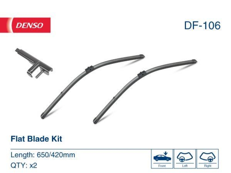 DENSO DF-106 Wischer Flat Blade Kit FORD FOCUS II (04-)