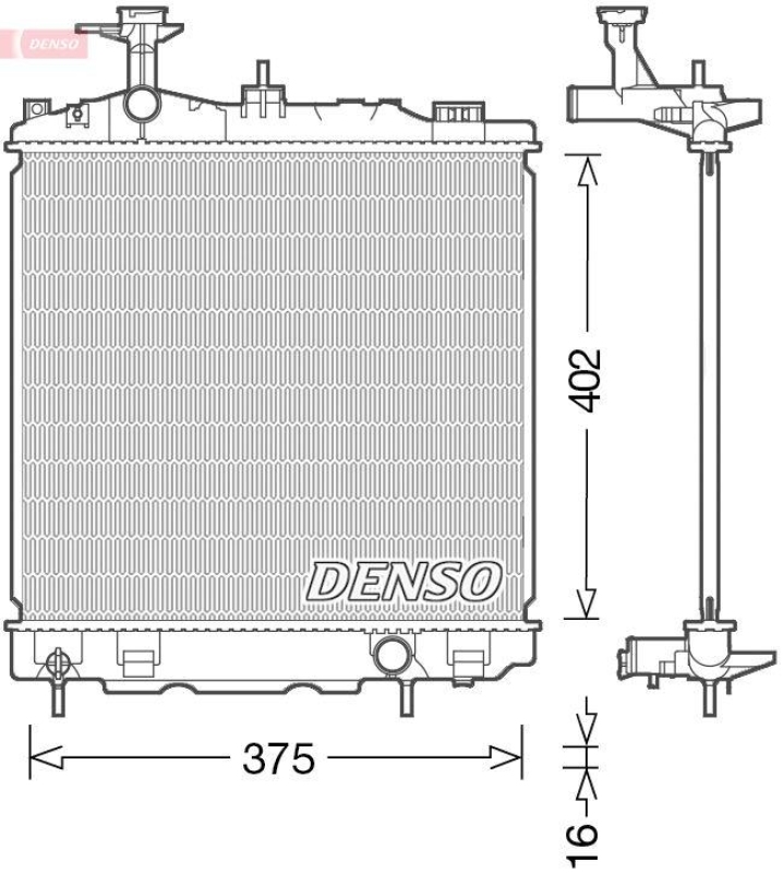 DENSO DRM45041 Kühler MITSUBISHI MIRAGE / SPACE STAR Hatchback (A0_A) 1.0 (A05A) (12- )