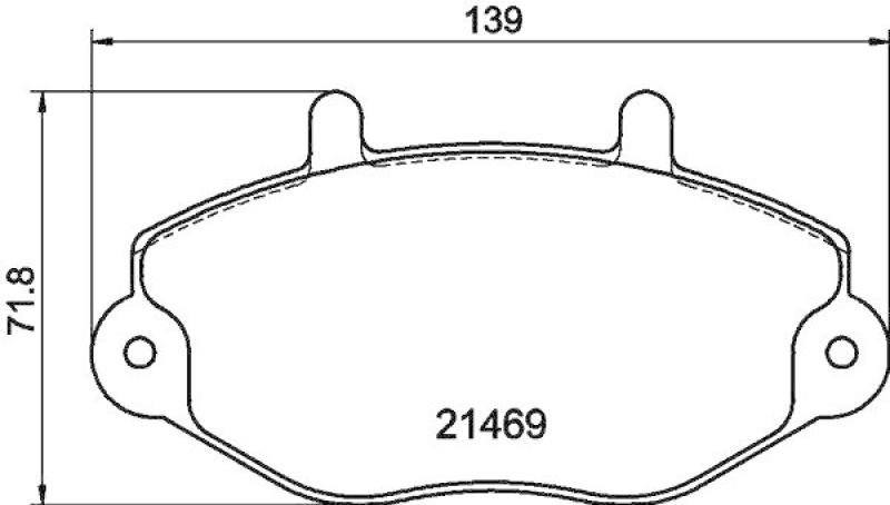 HELLA 8DB 355 006-401 Bremsbelagsatz, Scheibenbremsbelag für FORD