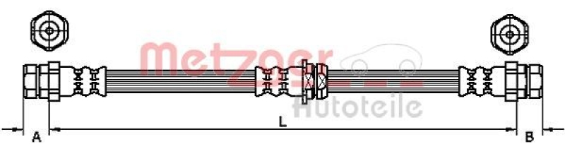 METZGER 4110119 Bremsschlauch für AUDI VA links/rechts