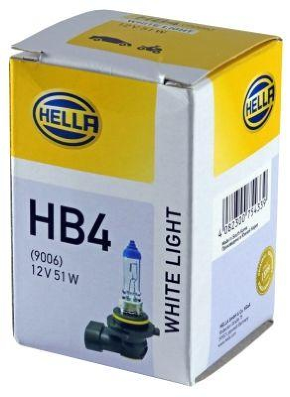 HELLA 8GH 223 498-171 Glühleuchte 12V HB4 P22d