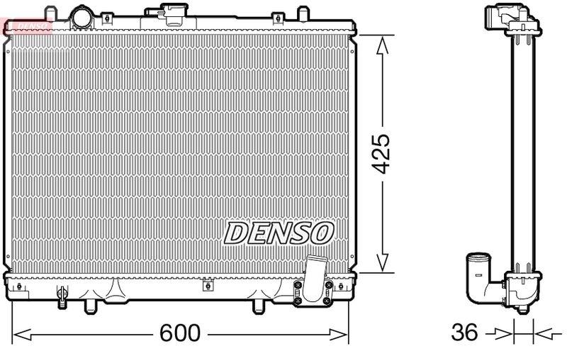 DENSO DRM45049 Kühler MITSUBISHI L200 (K3_T, K2_T, K1_T, K0_T) 2.5 TD 4WD (96-96)