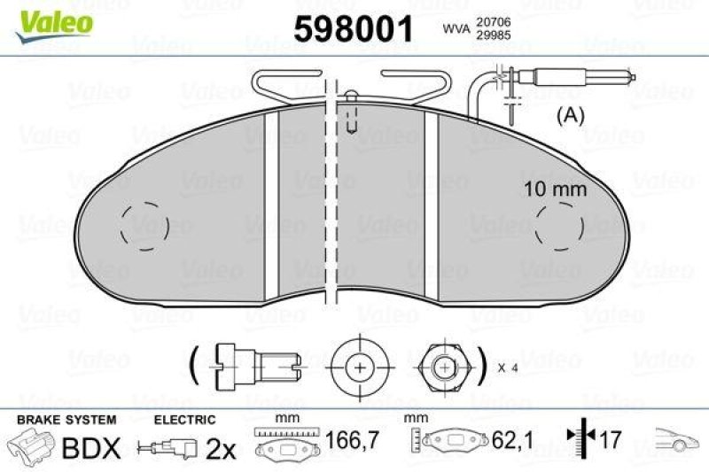 VALEO 598001 SBB-Satz PREMIUM