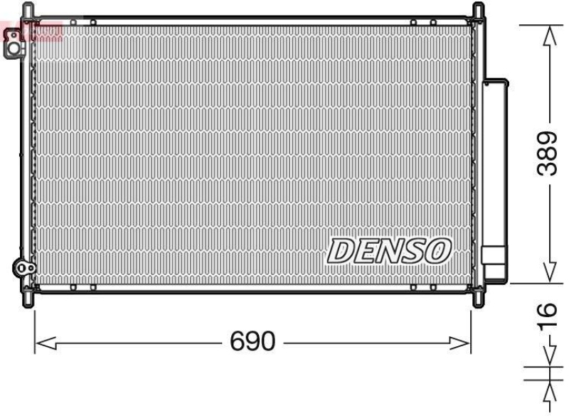 DENSO DCN40016 Kondensator HONDA ACCORD VII (CL) 2.0 (CL7) 02/2003->05/2008