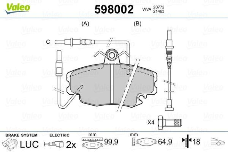 VALEO 598002 SBB-Satz PREMIUM