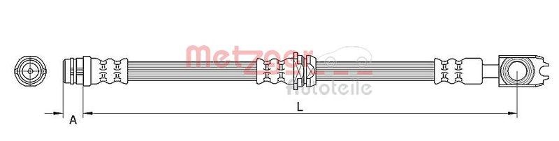 METZGER 4116205 Bremsschlauch für AUDI VA