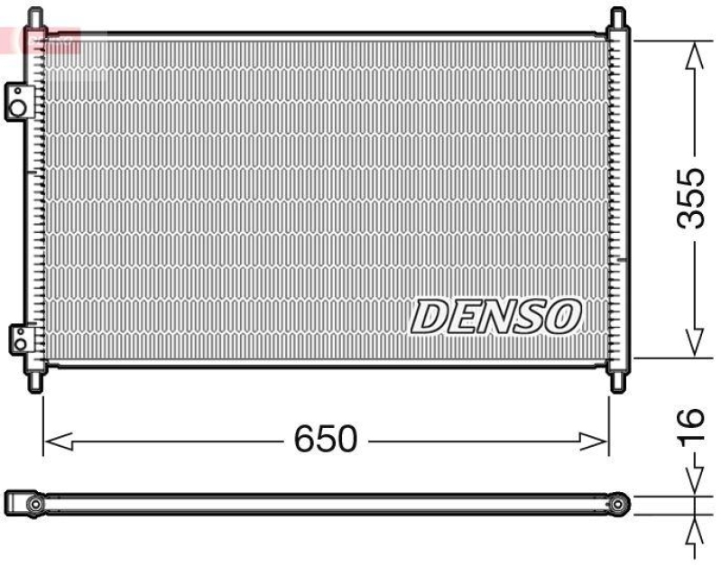 DENSO DCN40018 Kondensator HONDA CIVIC VII Saloon (ES) 1.4 (ES4) 12/2000->09/2005