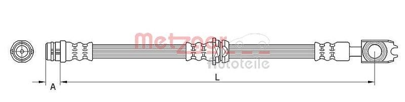 METZGER 4116205 Bremsschlauch f&uuml;r AUDI VA