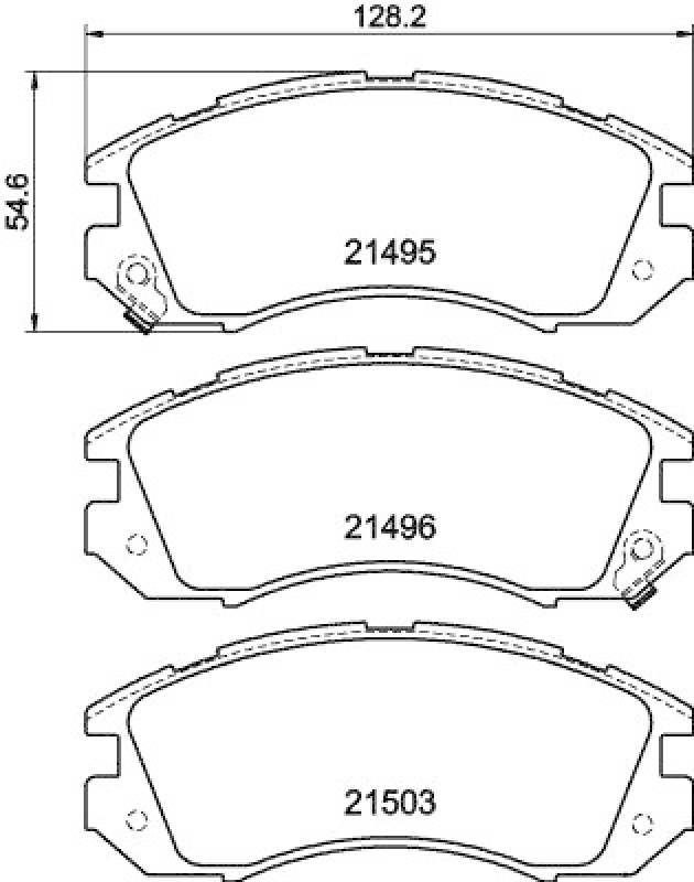 HELLA 8DB 355 006-461 Bremsbelagsatz Scheibenbremse