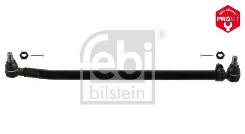 FEBI BILSTEIN 39343 Lenkstange mit Kronenmuttern und Splinten, vom Lenkgetriebe zur 1. Vorderachse f&uuml;r M A N