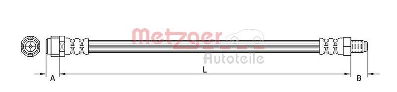 METZGER 4110126 Bremsschlauch für MB VA links/rechts