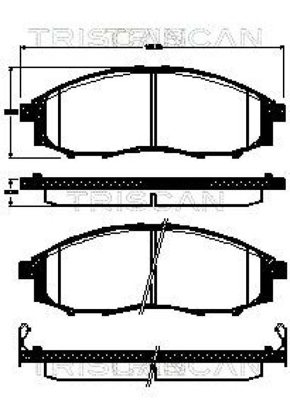 TRISCAN 8110 14042 Bremsbelag Vorne für Nissan D22