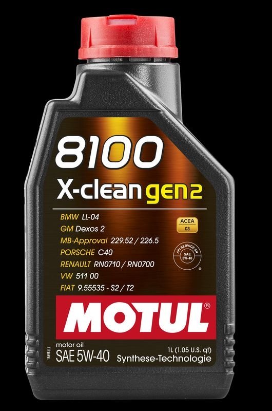 MOTUL 110530 Motoröl 8100 X-Clean GEN2 5W-40 Kanister 1L