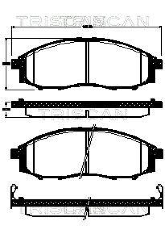 TRISCAN 8110 14042 Bremsbelag Vorne für Nissan D22