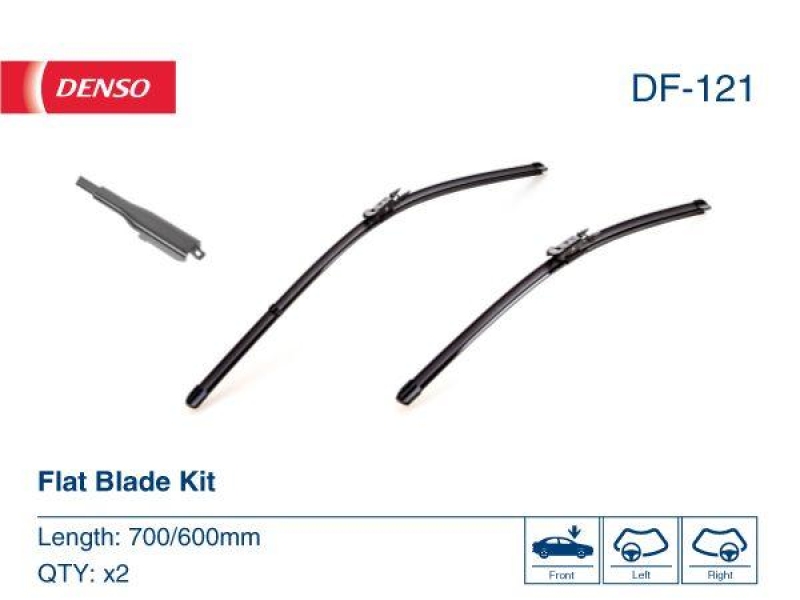 DENSO DF-121 Wischer Flat Blade Kit CITROËN C4 I 1.6 16V (04-11)