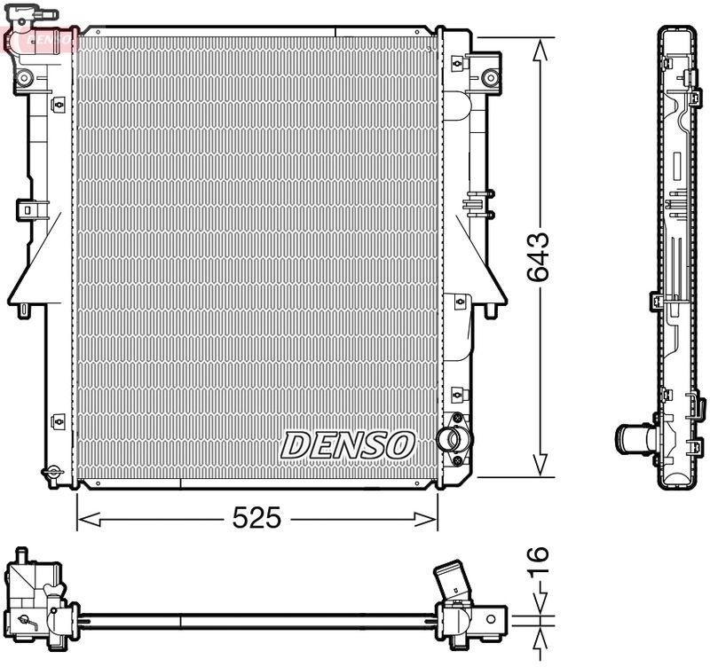 DENSO DRM45054 Kühler MITSUBISHI L200 / TRITON (KJ_, KK_, KL_) 2.2 DI-D 4WD (19-)