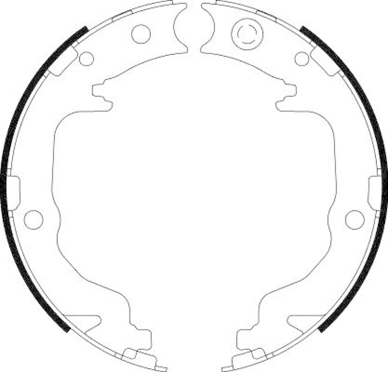 HELLA 8DA 355 050-871 Bremsbackensatz für MITSU./DODGE/P.S.A/JEEP/.