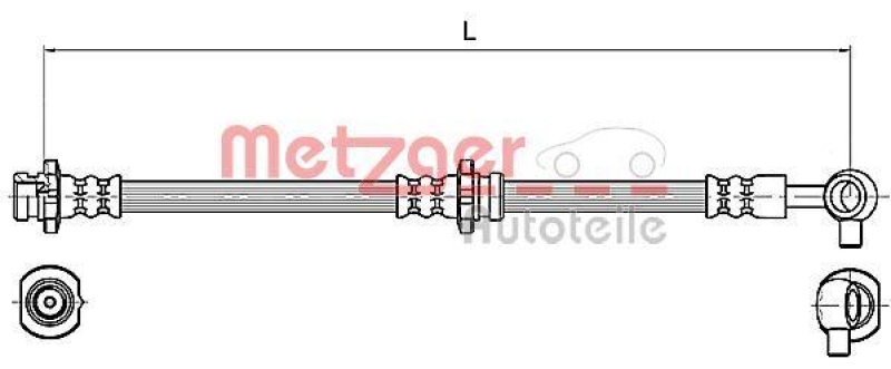 METZGER 4110131 Bremsschlauch für NISSAN VA links