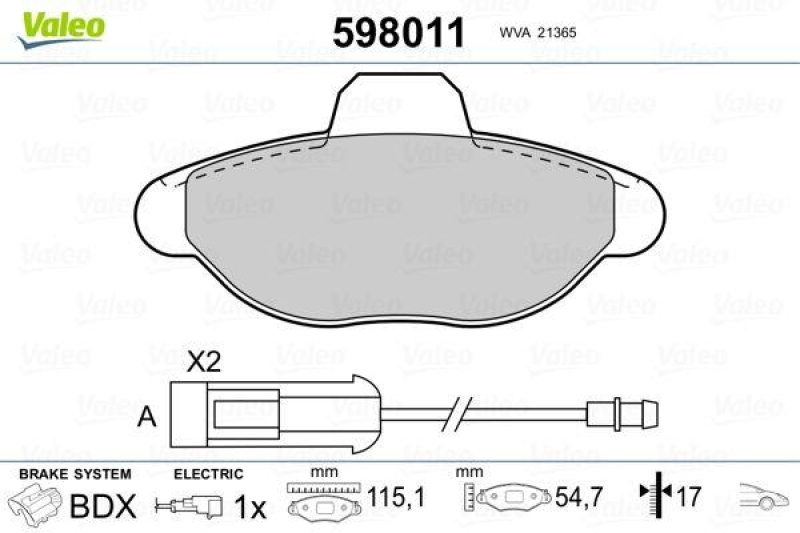 VALEO 598011 SBB-Satz PREMIUM