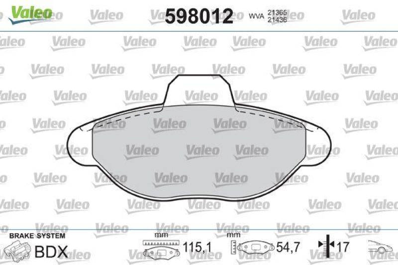 VALEO 598012 SBB-Satz PREMIUM