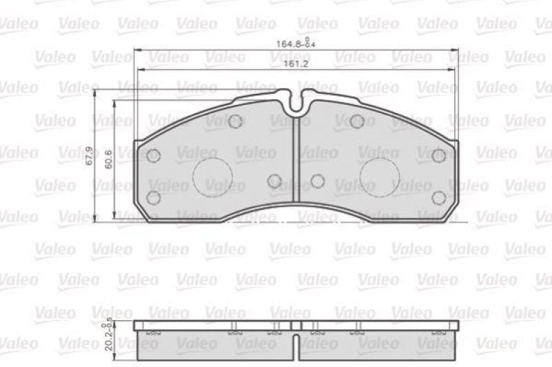 VALEO 872160 LCV Bremsbelagsatz