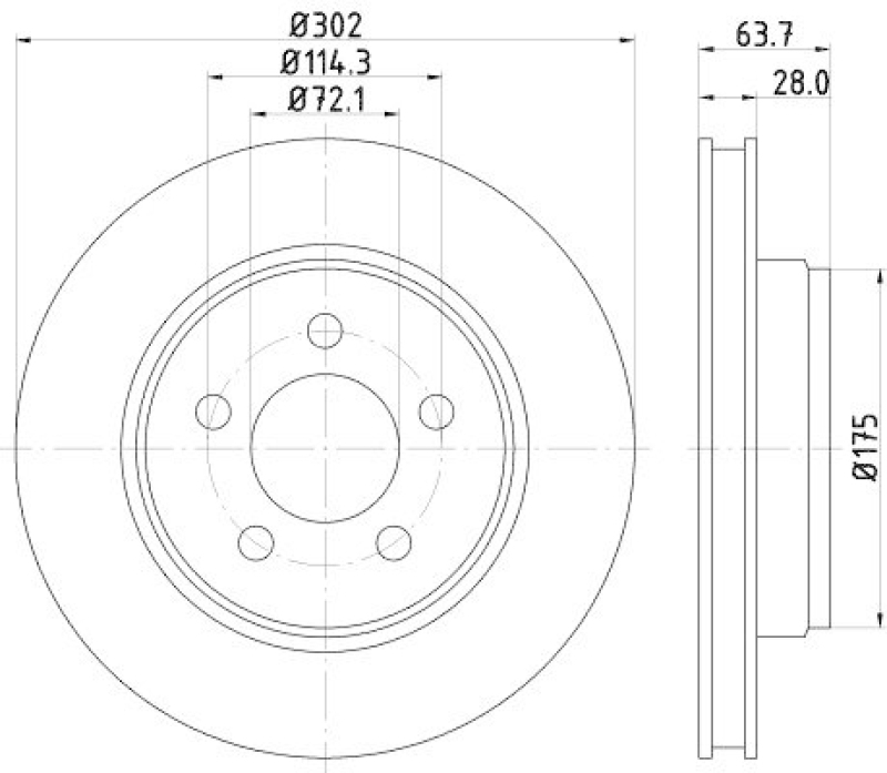 HELLA 8DD 355 119-241 Bremsscheibe für DODGE/JEEP